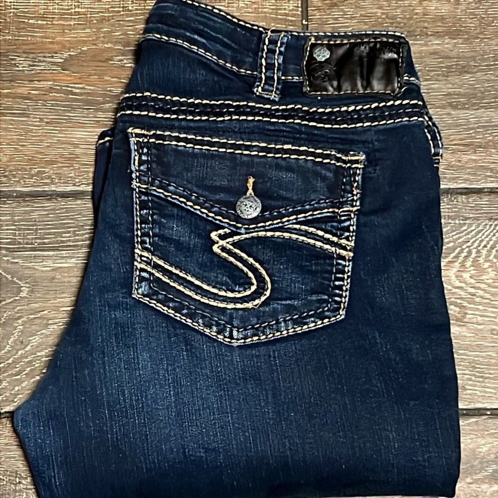 SILVER JEANS- SUKY - MID RISE -SUPER SKINNY - dark blue-size W31-L32
